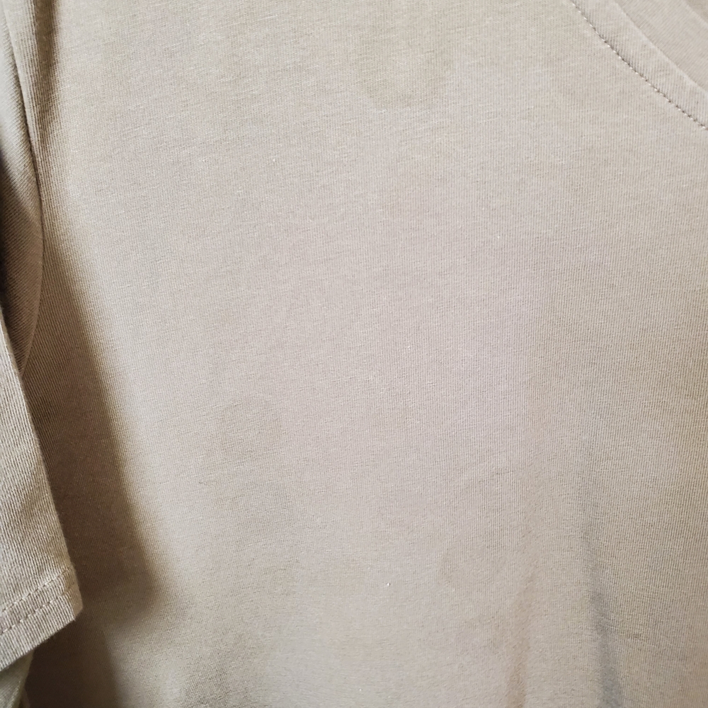 Denim&Co Khaki/Olive Green V-Neck Top - Picture 3 of 5